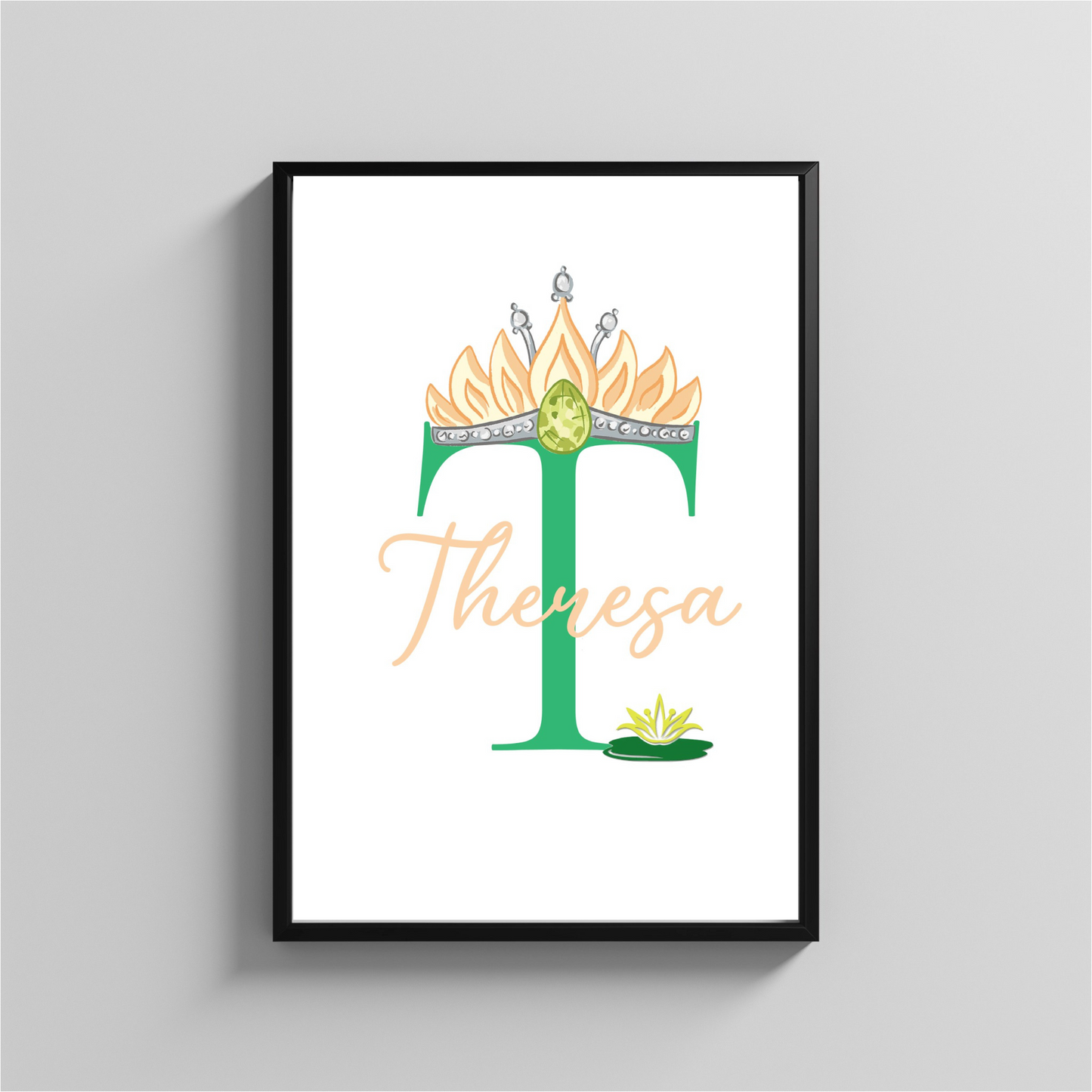 Personalized Framed Princess Art