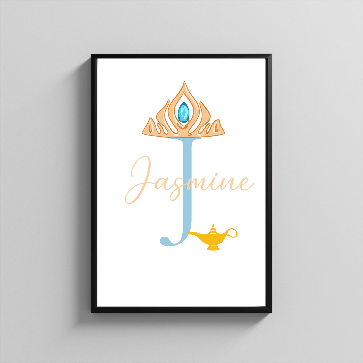 Personalized Framed Princess Art