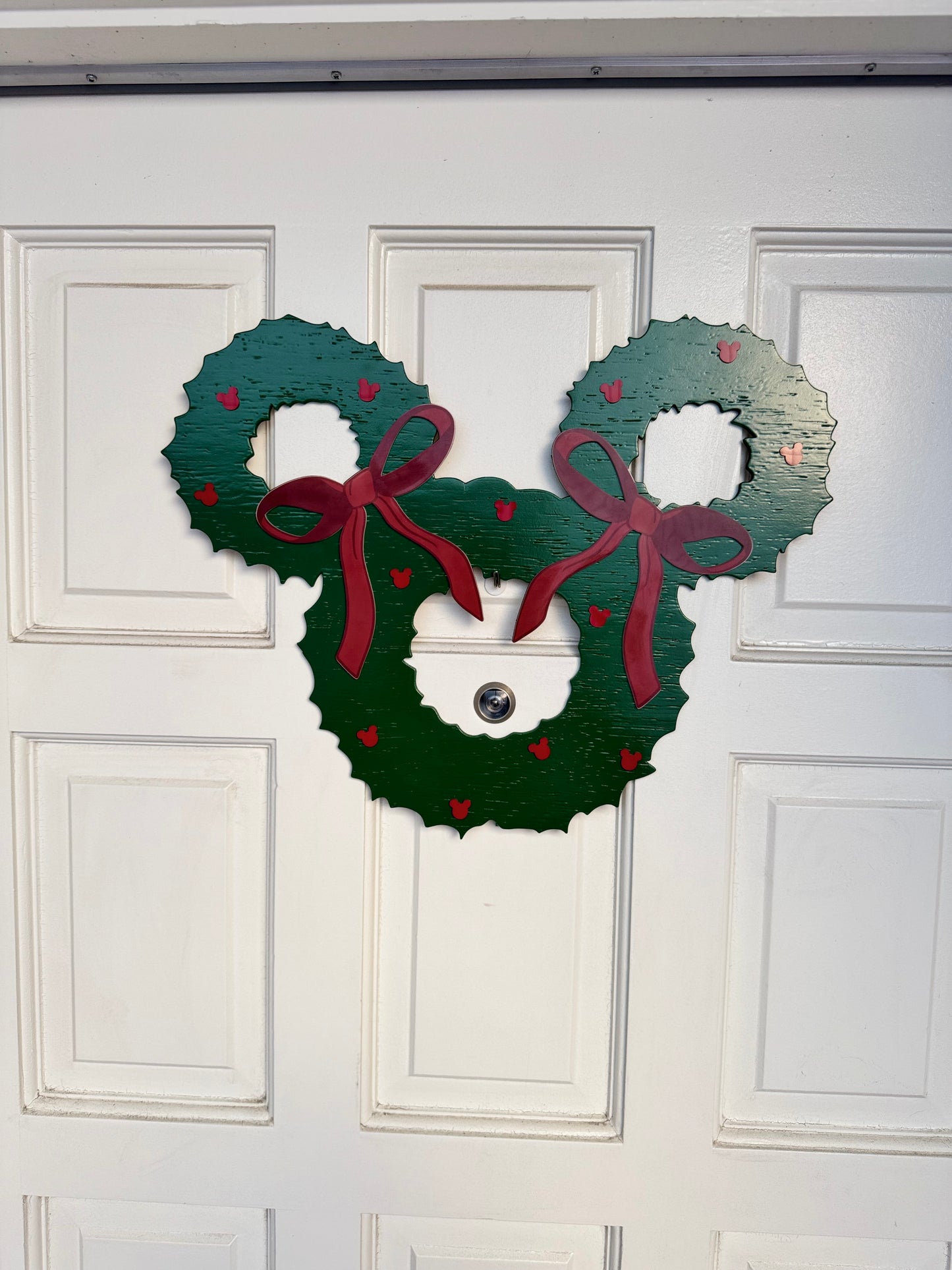 🎀 Handmade Mouse Holiday Wreath