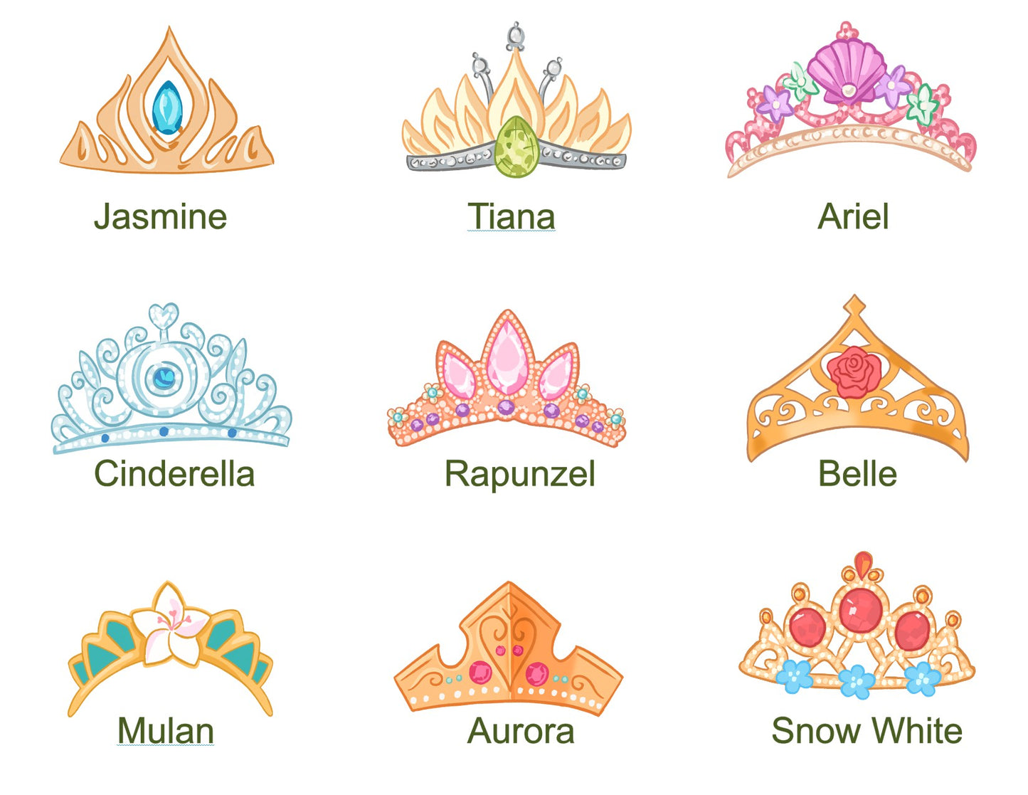 Personalized Framed Princess Art