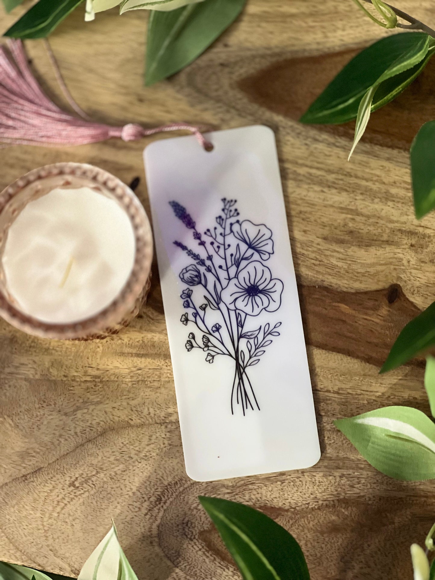 Flower Bouquet Acrylic Bookmarks