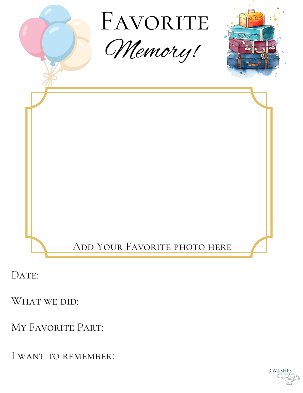 Family Vacation Countdown Bundle Printable I Family Vacation Planner PDF