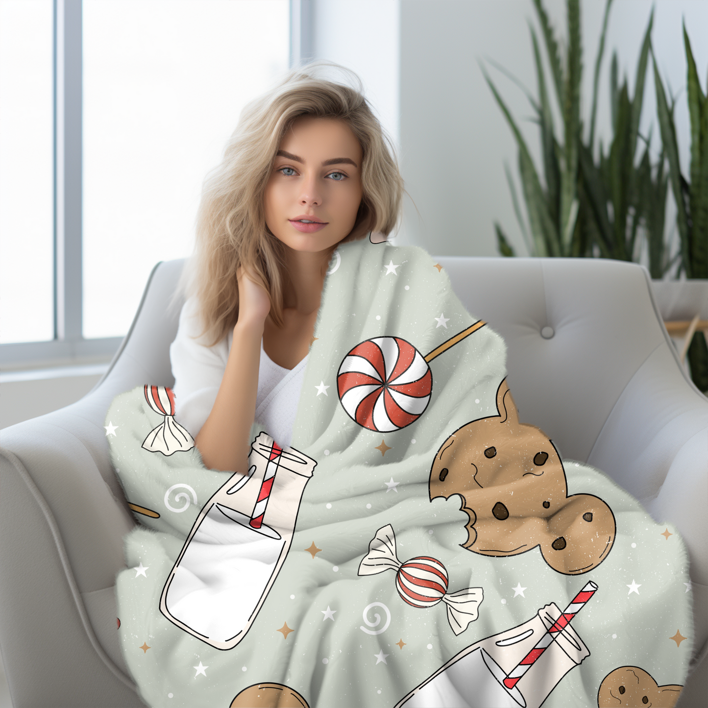 Milk & Cookies Christmas Minky Blanket - PRE-ORDER