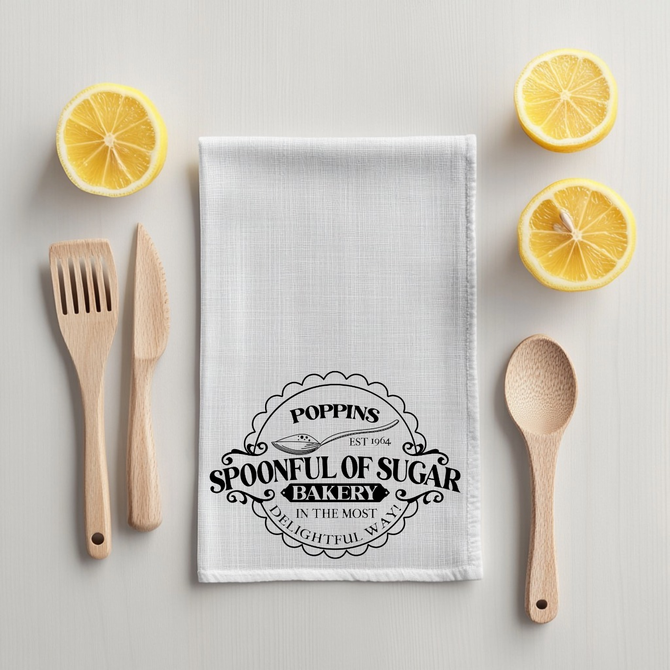 Poppins Spoonful of Sugar Bakery Kitchen Towel