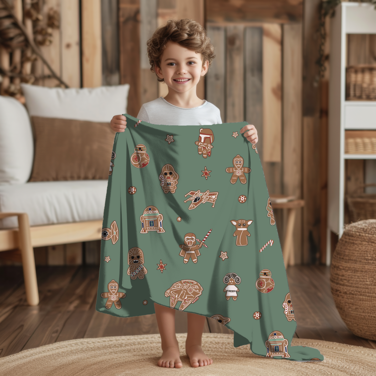 Galaxy Gingerbread Christmas Blanket PRE-ORDER