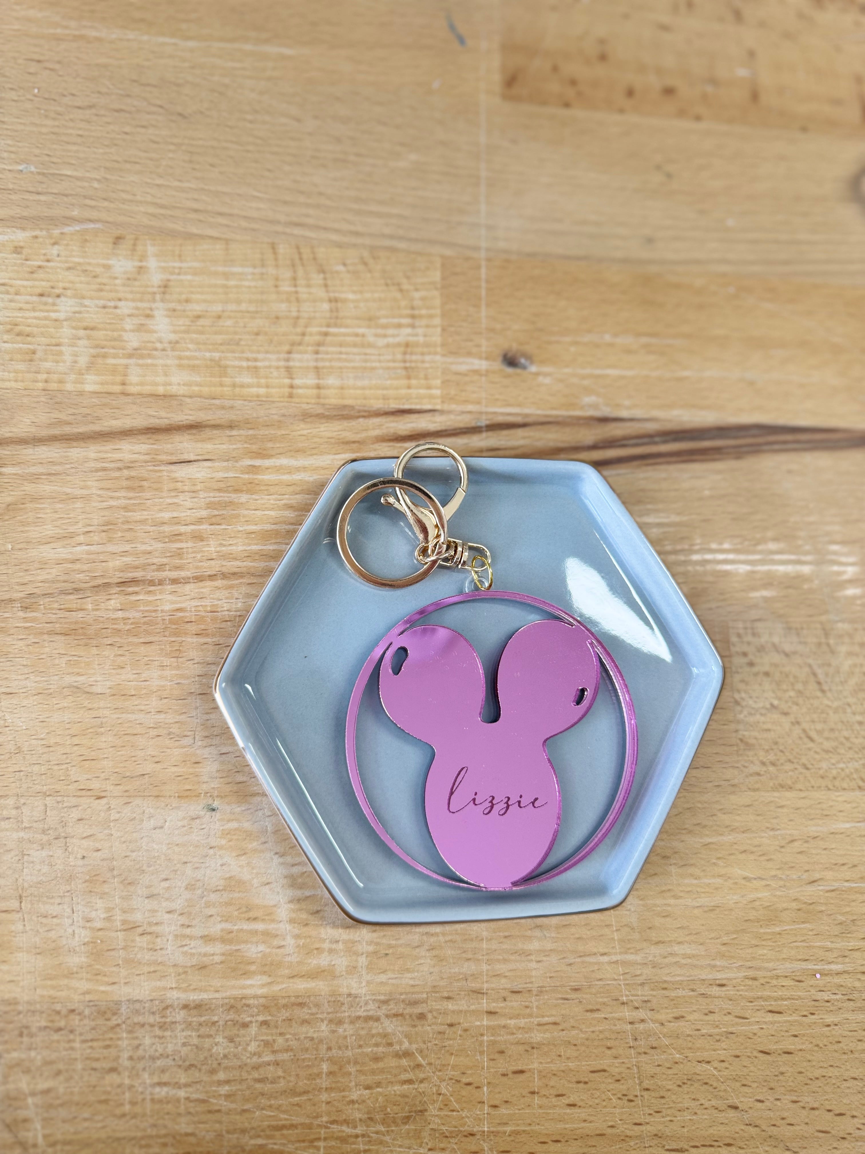 Main Street Magic Balloon Bag Tags | Personalized Acrylic Luggage & Park Tags