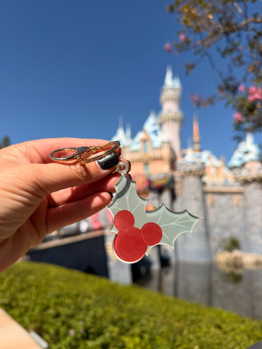 Holly Jolly Mouse Bag Tag