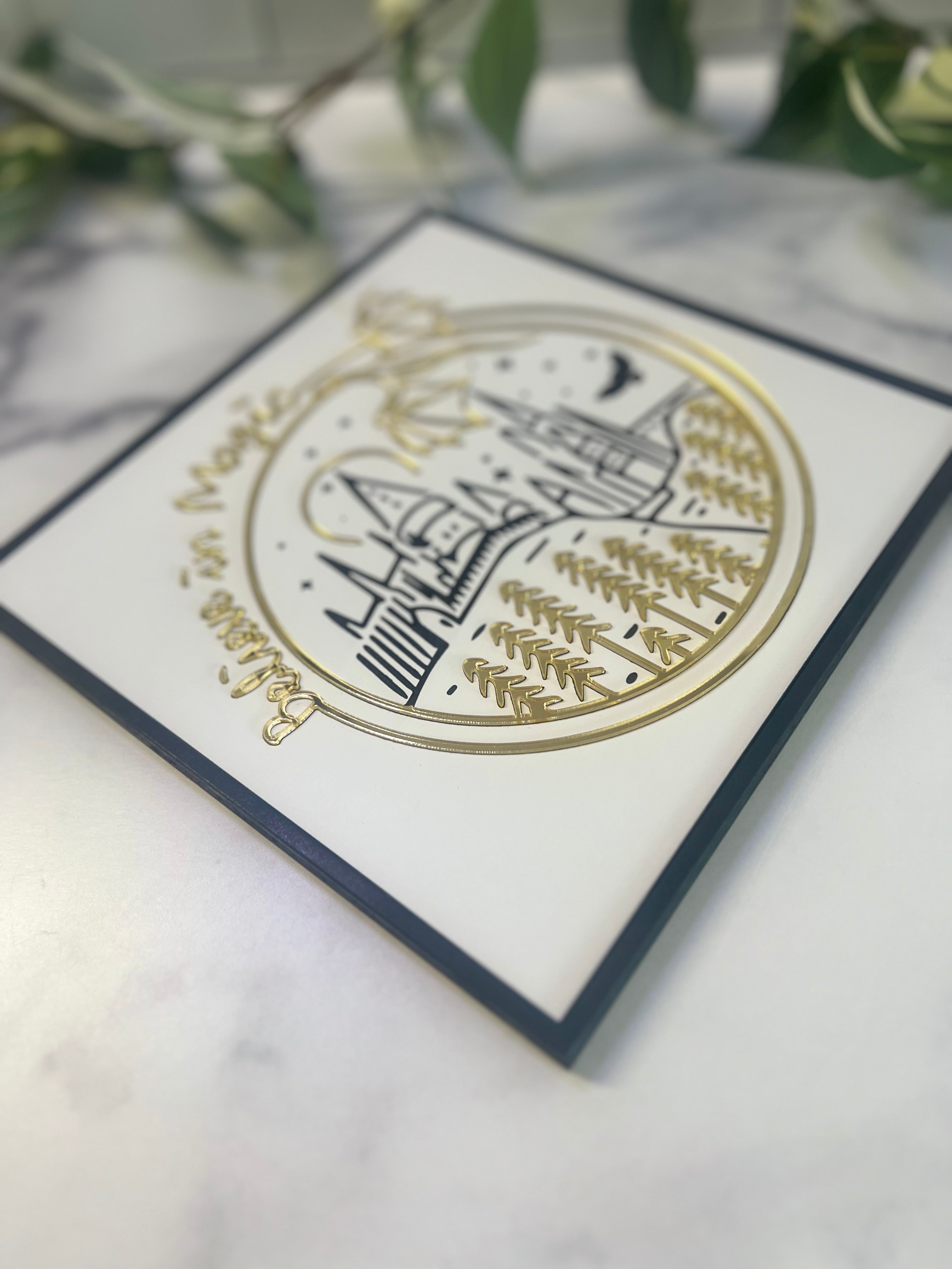 Believe in Magic Faux Frame Wood Art