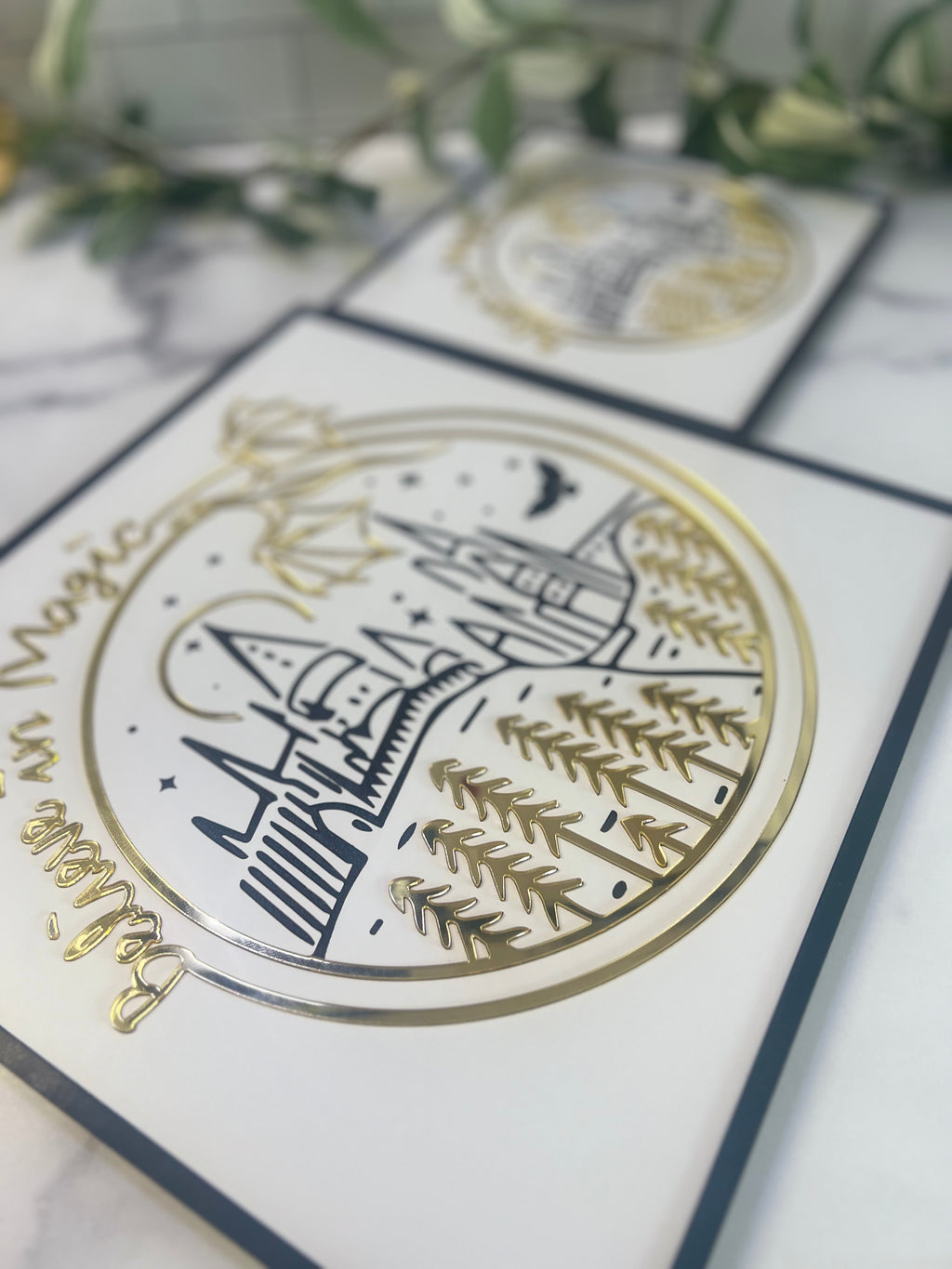 Believe in Magic Faux Frame Wood Art