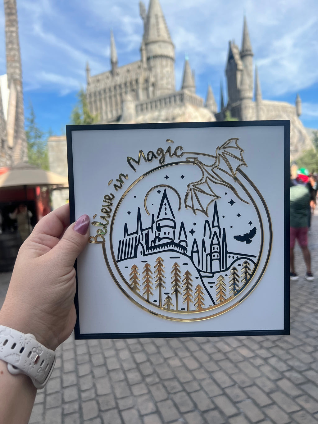 Believe in Magic Faux Frame Wood Art
