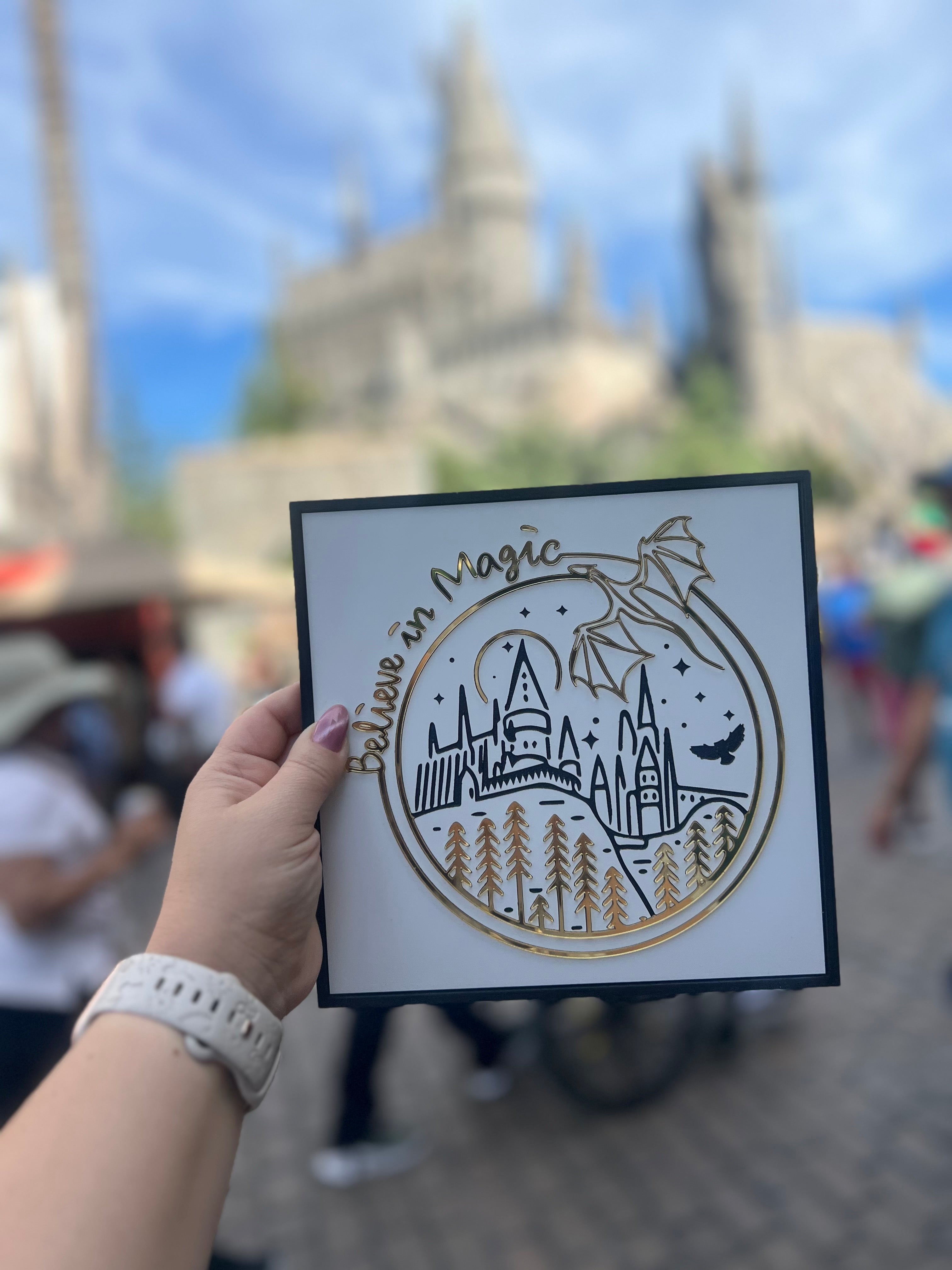 Believe in Magic Faux Frame Wood Art
