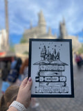 Harry Potter Hogwarts Bookstack Wood Art