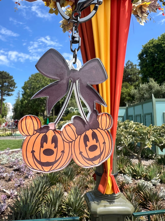 Mouse Pumpkin Cherries Bag Tag