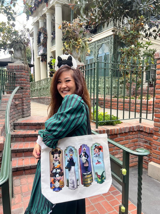 Haunted Stretch Tote Bags