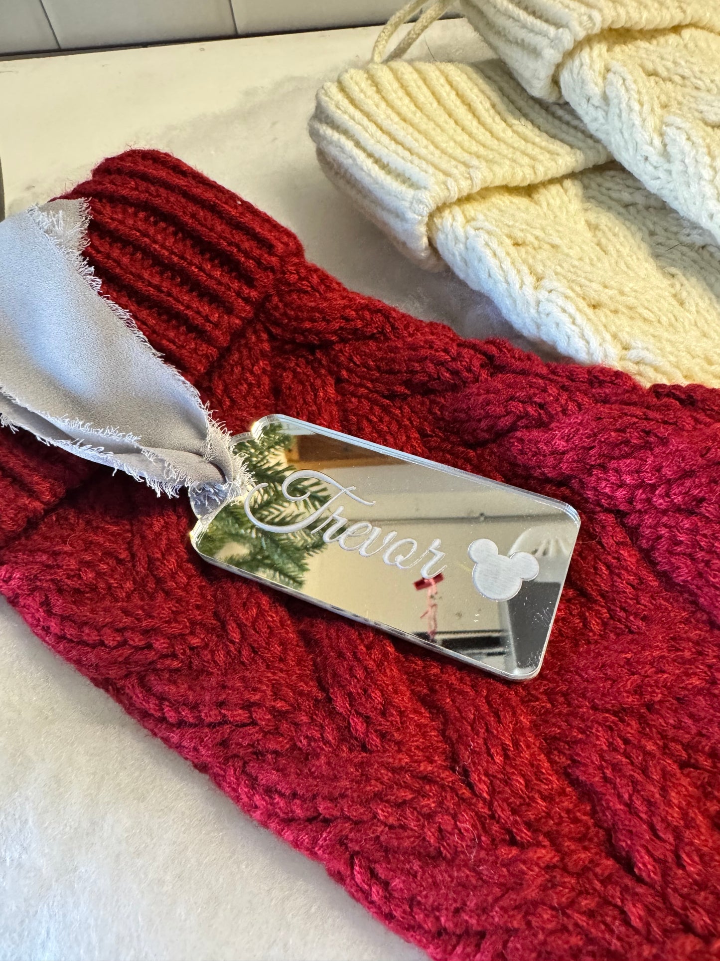 Personalized Mirrored Stocking Tags