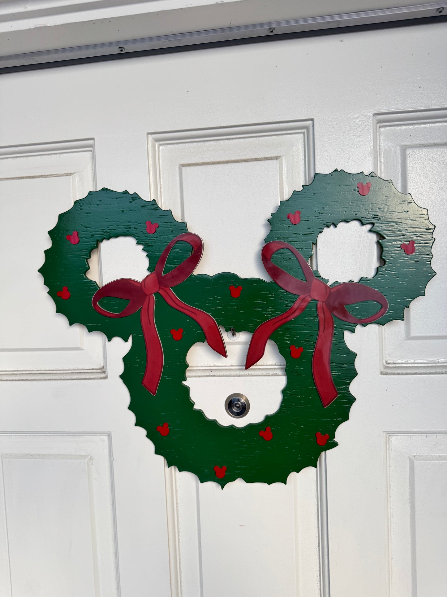 🎀 Handmade Mouse Holiday Wreath