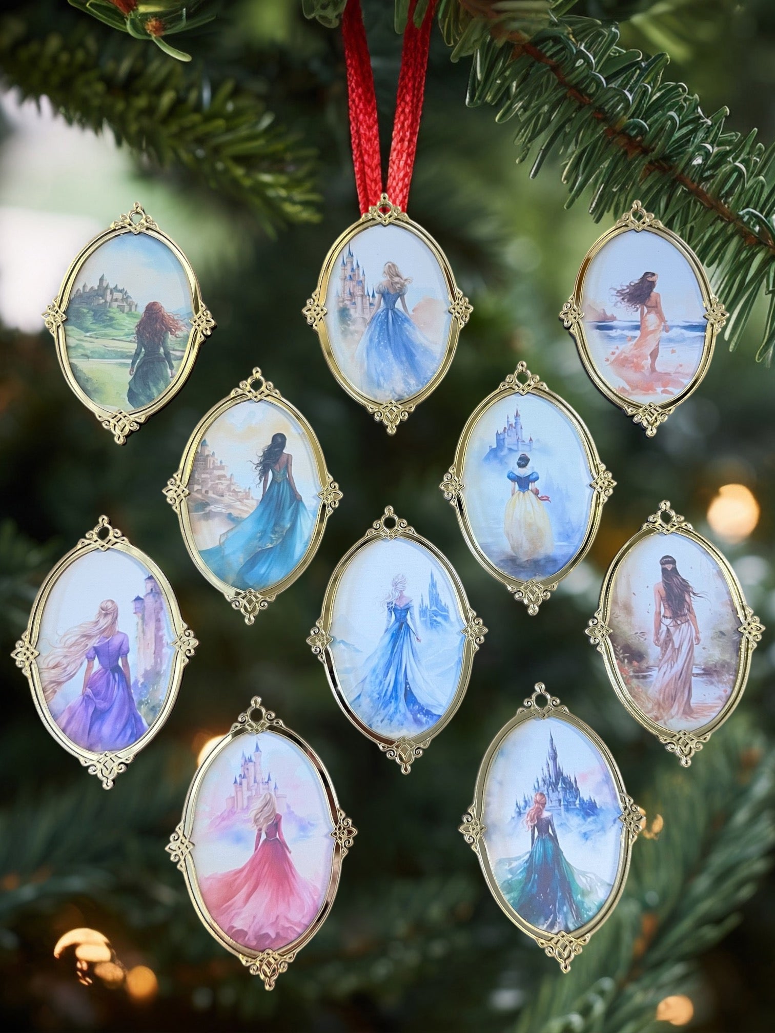 Magic Mirror Princess Ornaite Frame Ornaments