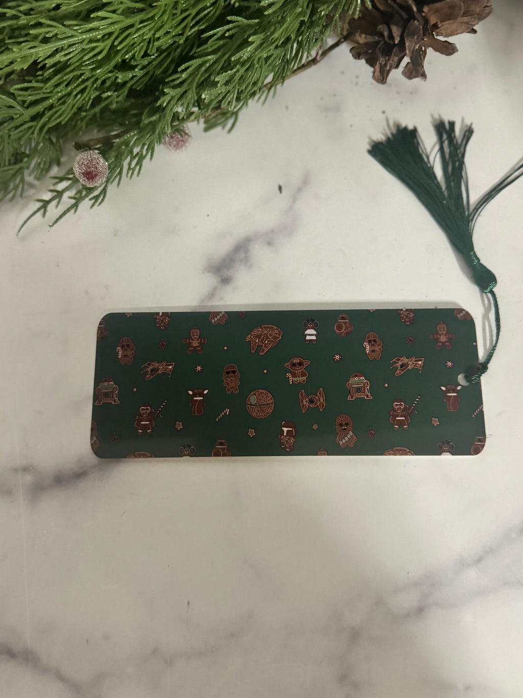 Galaxy Inspired Gingerbread Christmas Bookmark