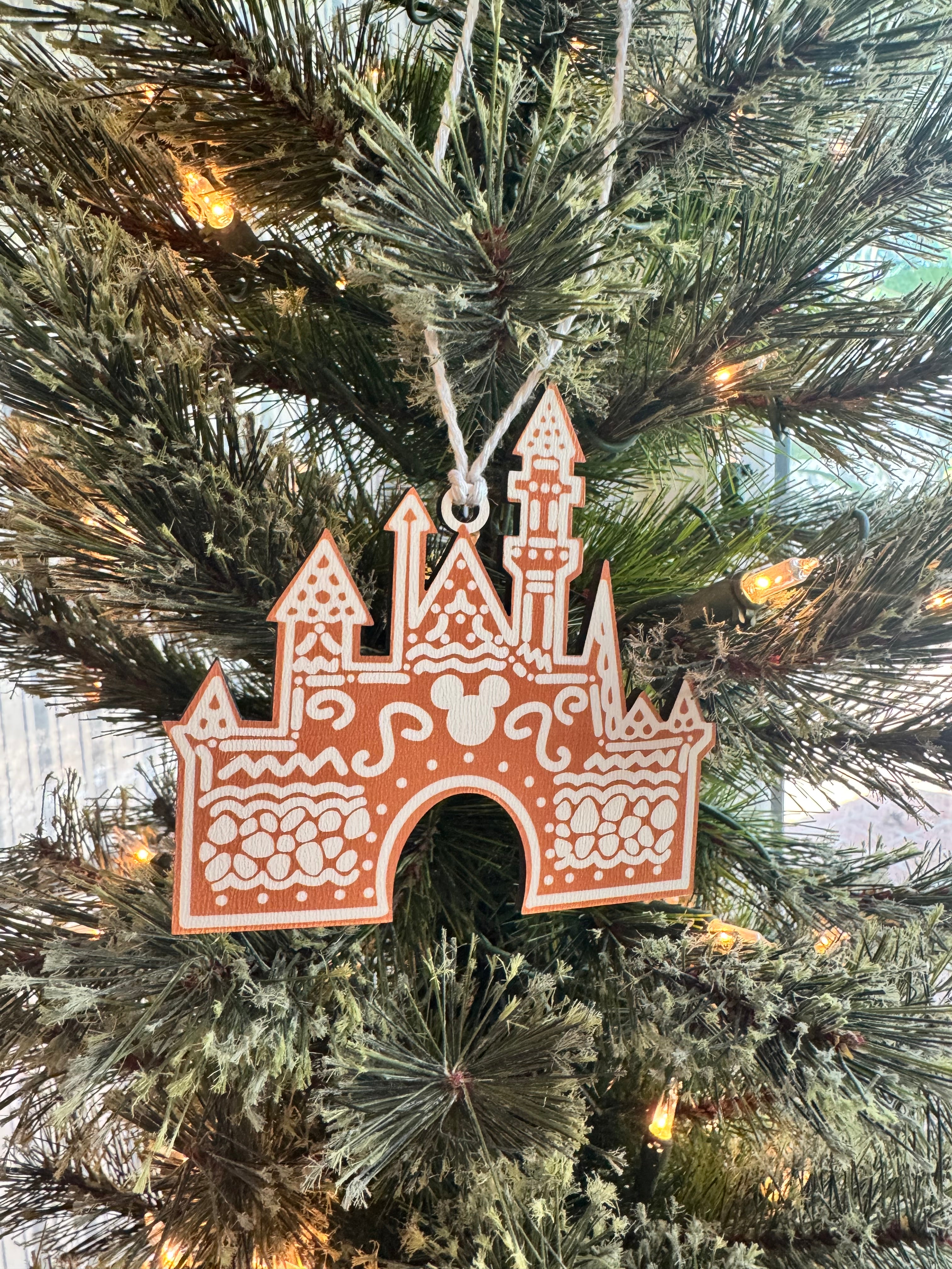 Mouse Inspired Gingerbread House Wood Ornaments