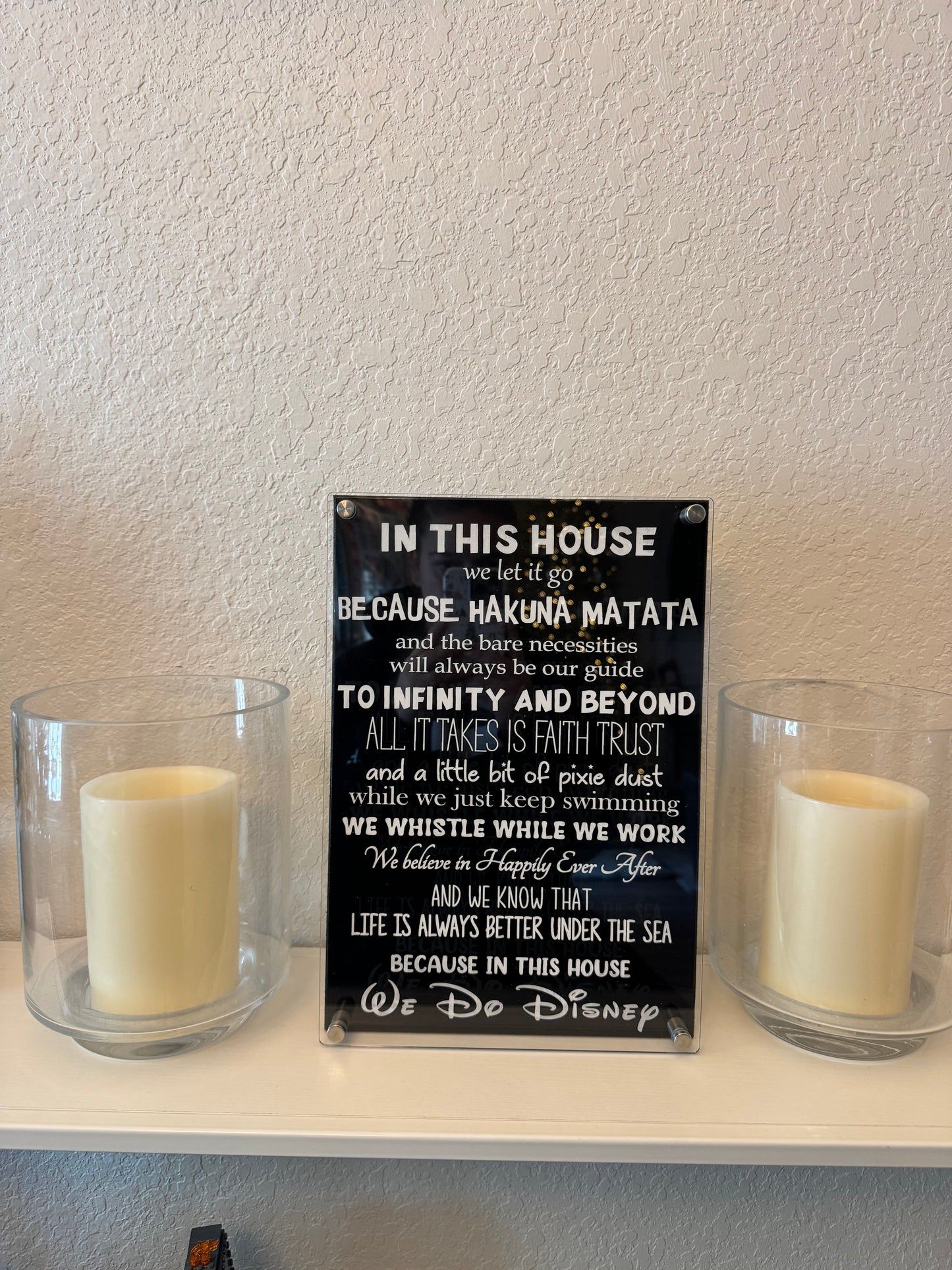 We Do Disney - Engraved Acrylic & Wood Sign