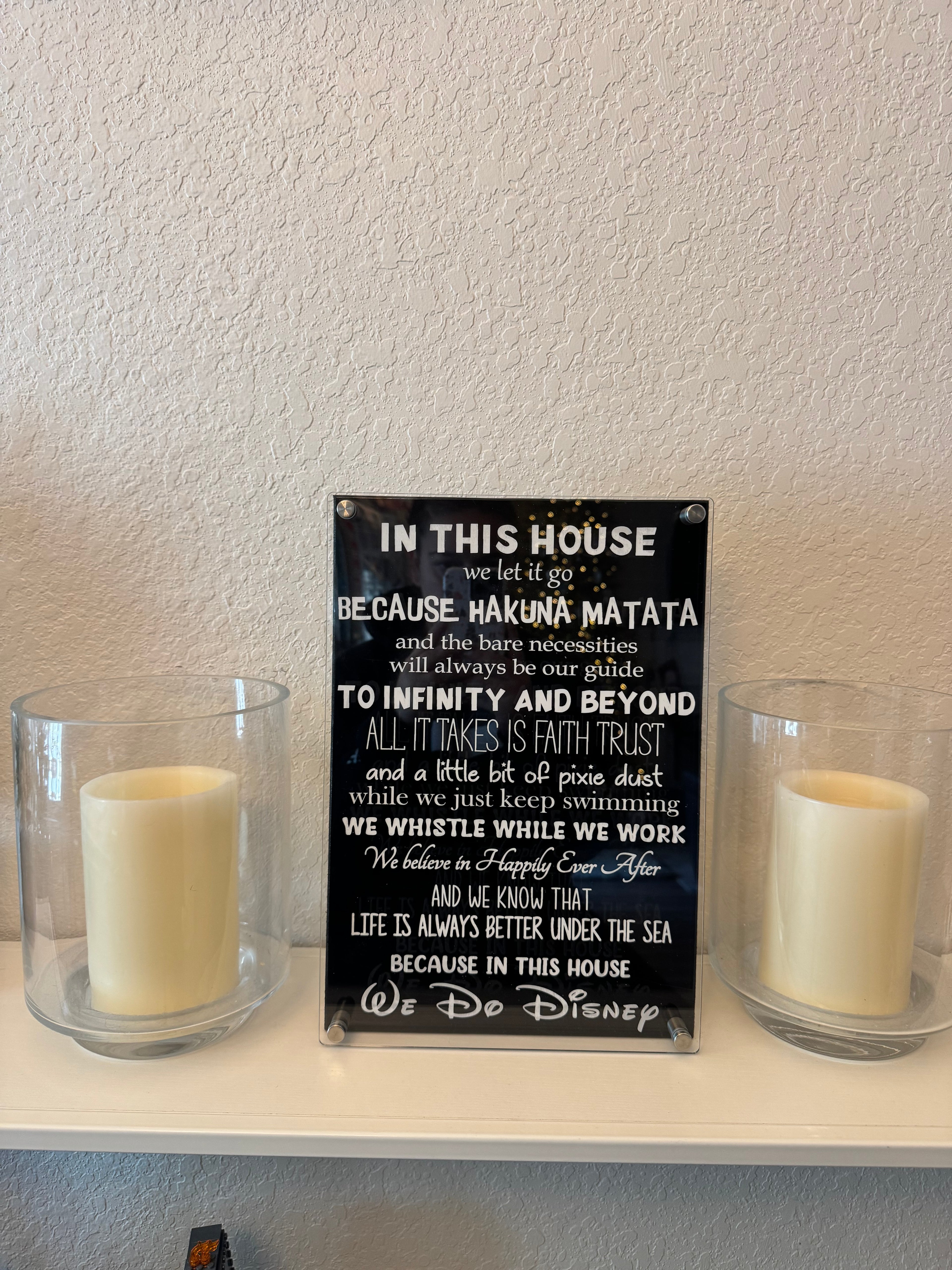 We Do Disney - Engraved Acrylic & Wood Sign