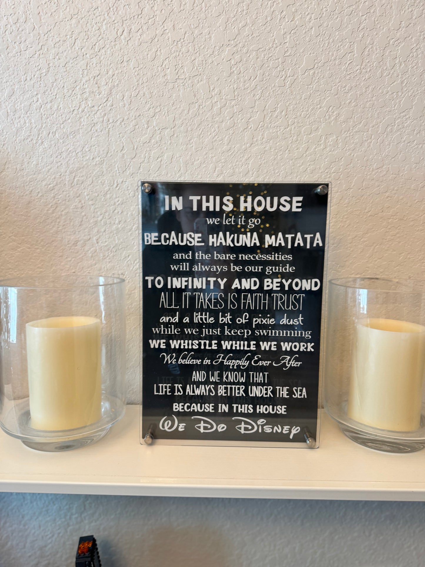 We Do Disney - Engraved Acrylic & Wood Sign