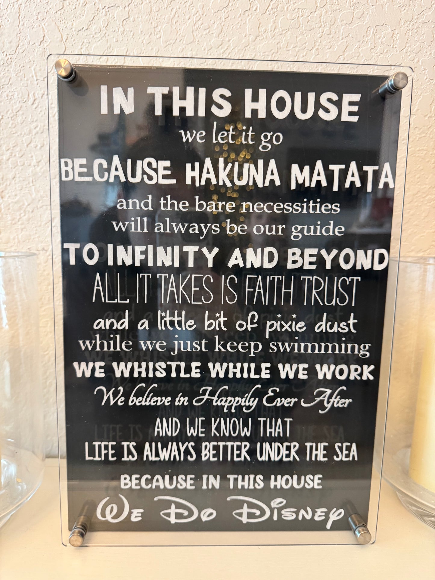 We Do Disney - Engraved Acrylic & Wood Sign