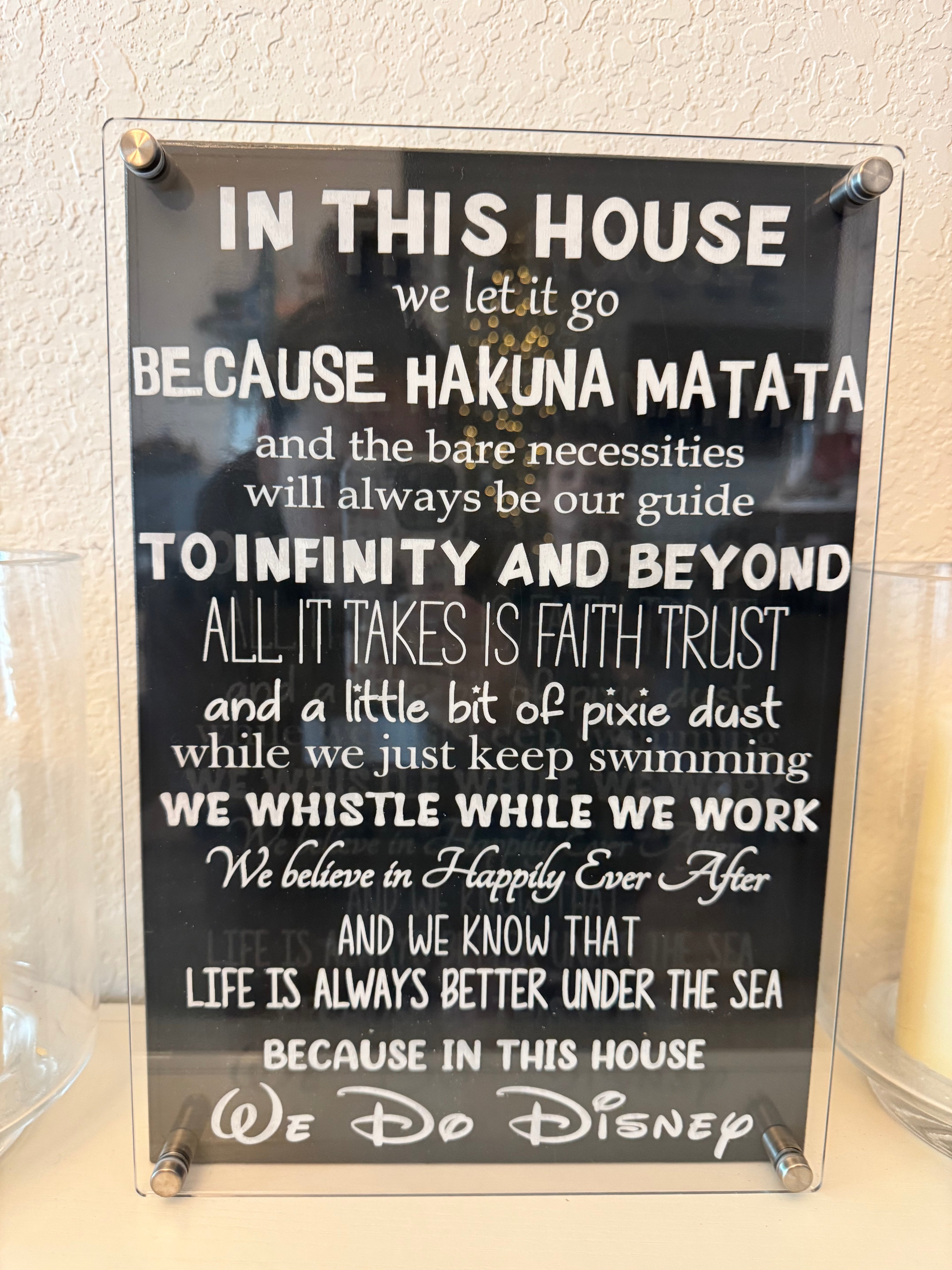 We Do Disney - Engraved Acrylic & Wood Sign