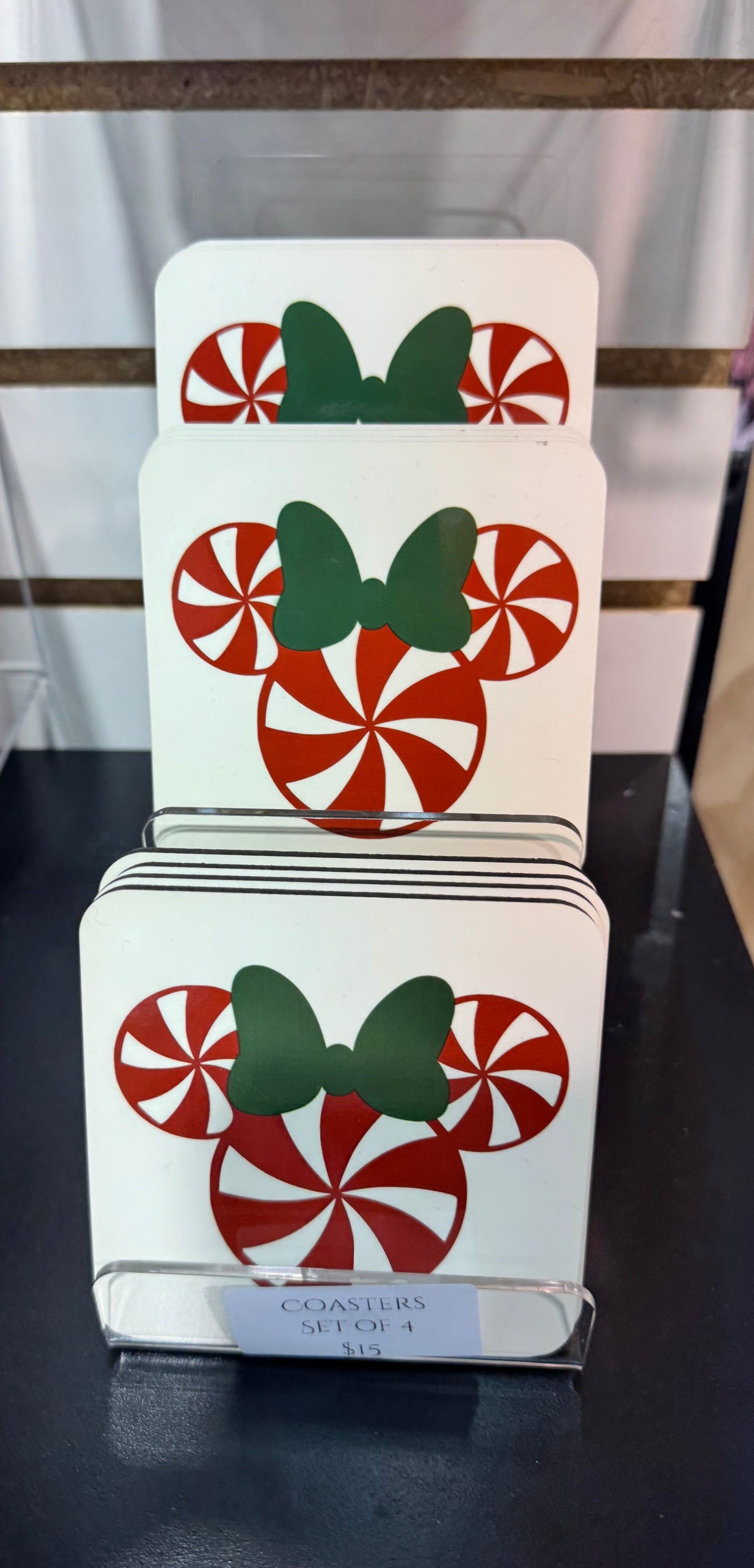 Magical Hardwood Christmas Coaster Sets