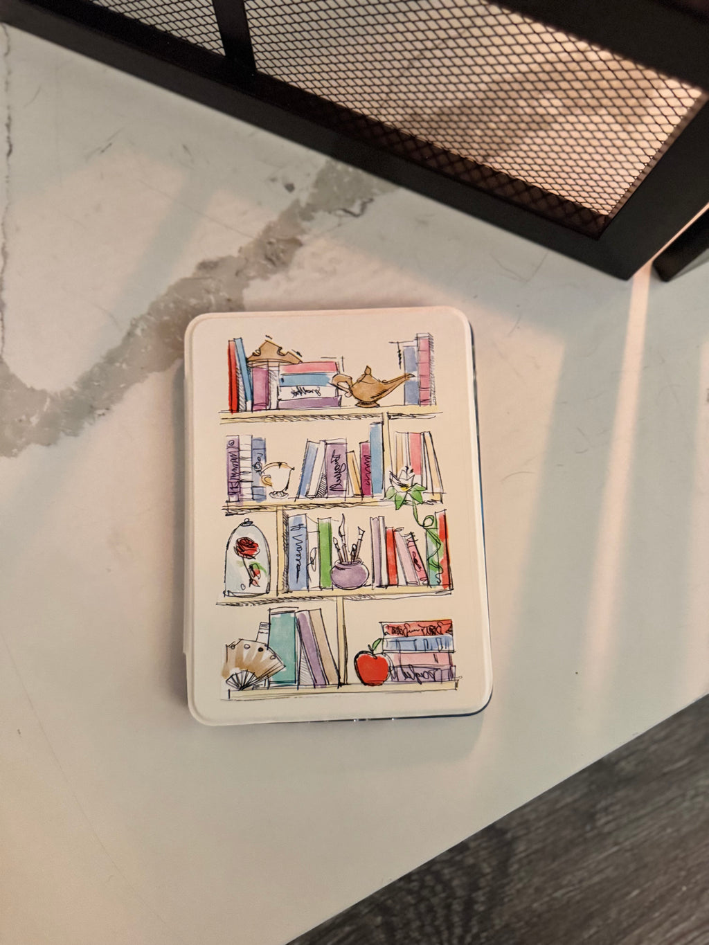 ✨ Cozy Bookshelf Kindle Cover