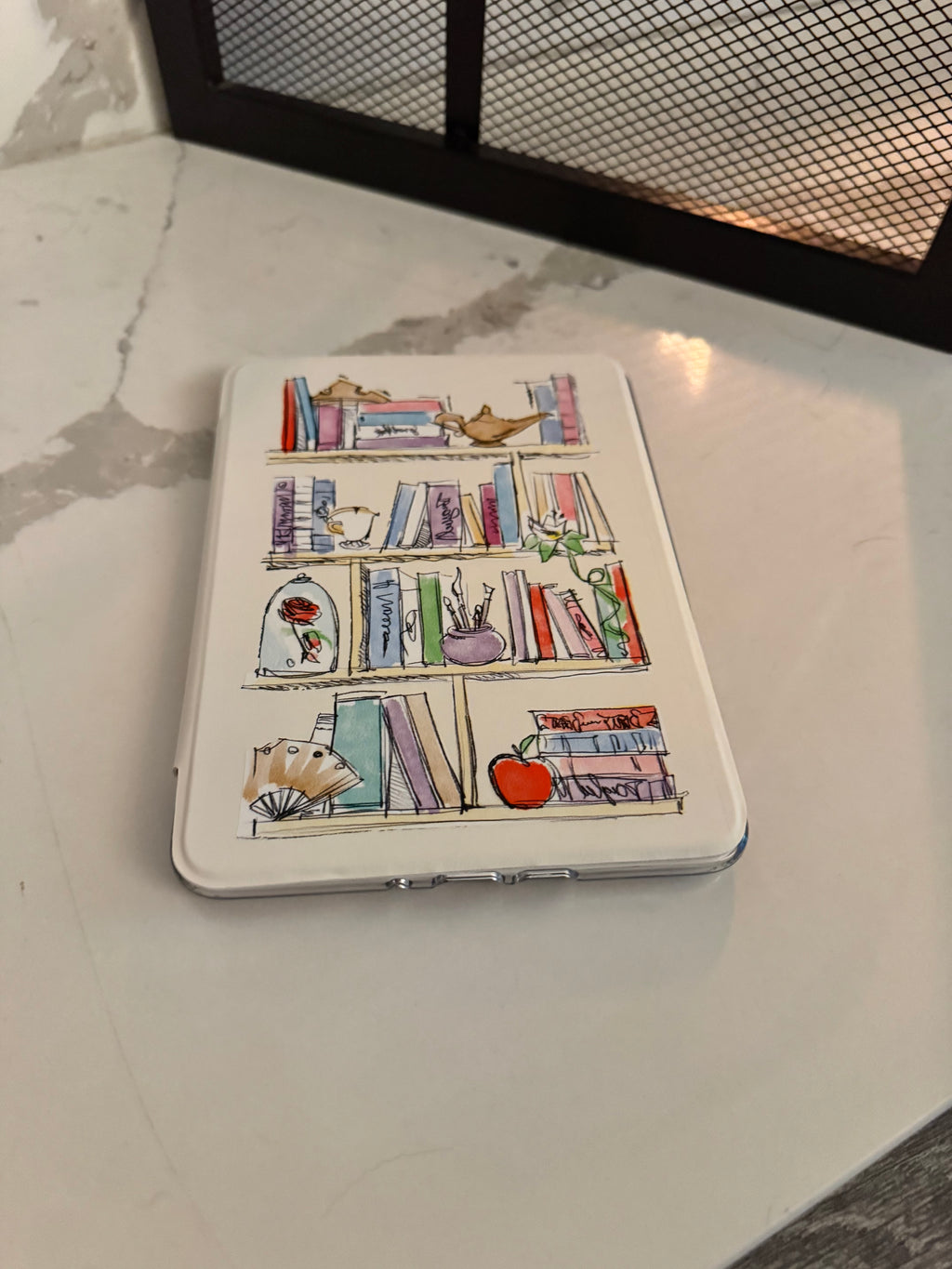 ✨ Cozy Bookshelf Kindle Cover