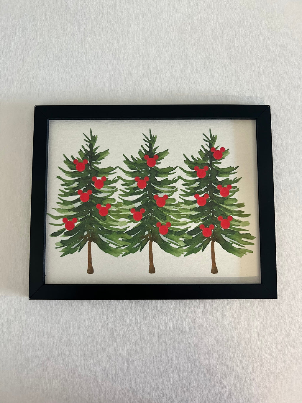 Handmade Mouse Inspired Christmas Trees Art