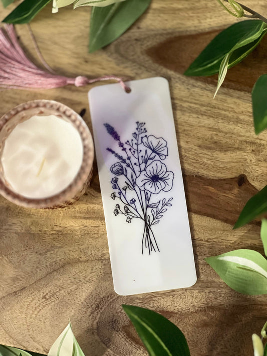 Flower Bouquet Acrylic Bookmarks