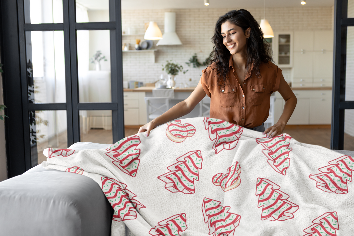 ✨ Mouse Cookie Tree Blanket – Christmas Pre-Order