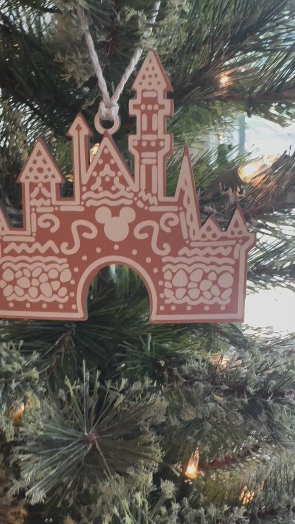 Mouse Inspired Gingerbread House Wood Ornaments