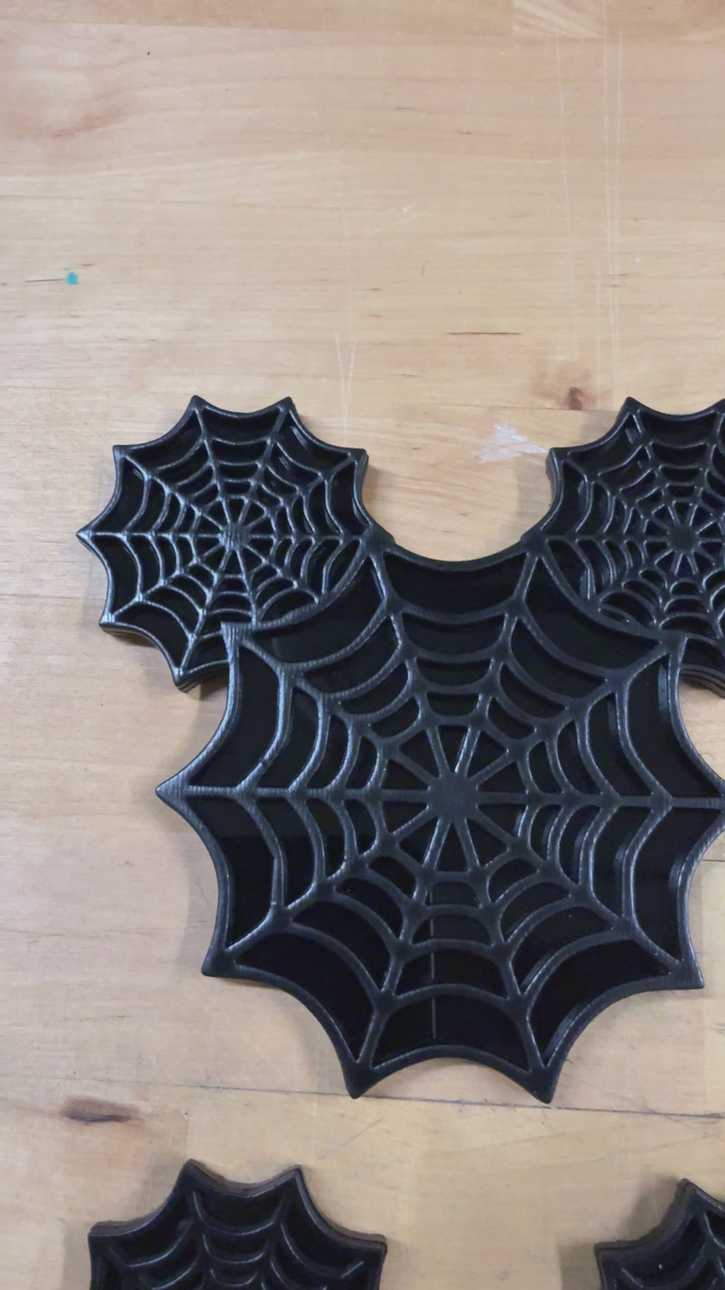 Mouse Head Spider Web Coasters