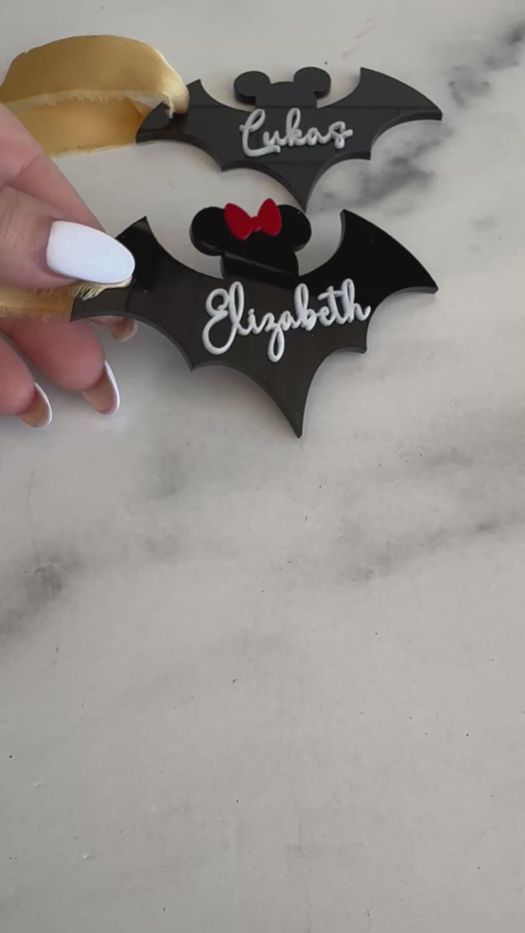 Personalized Mouse Batty Tag