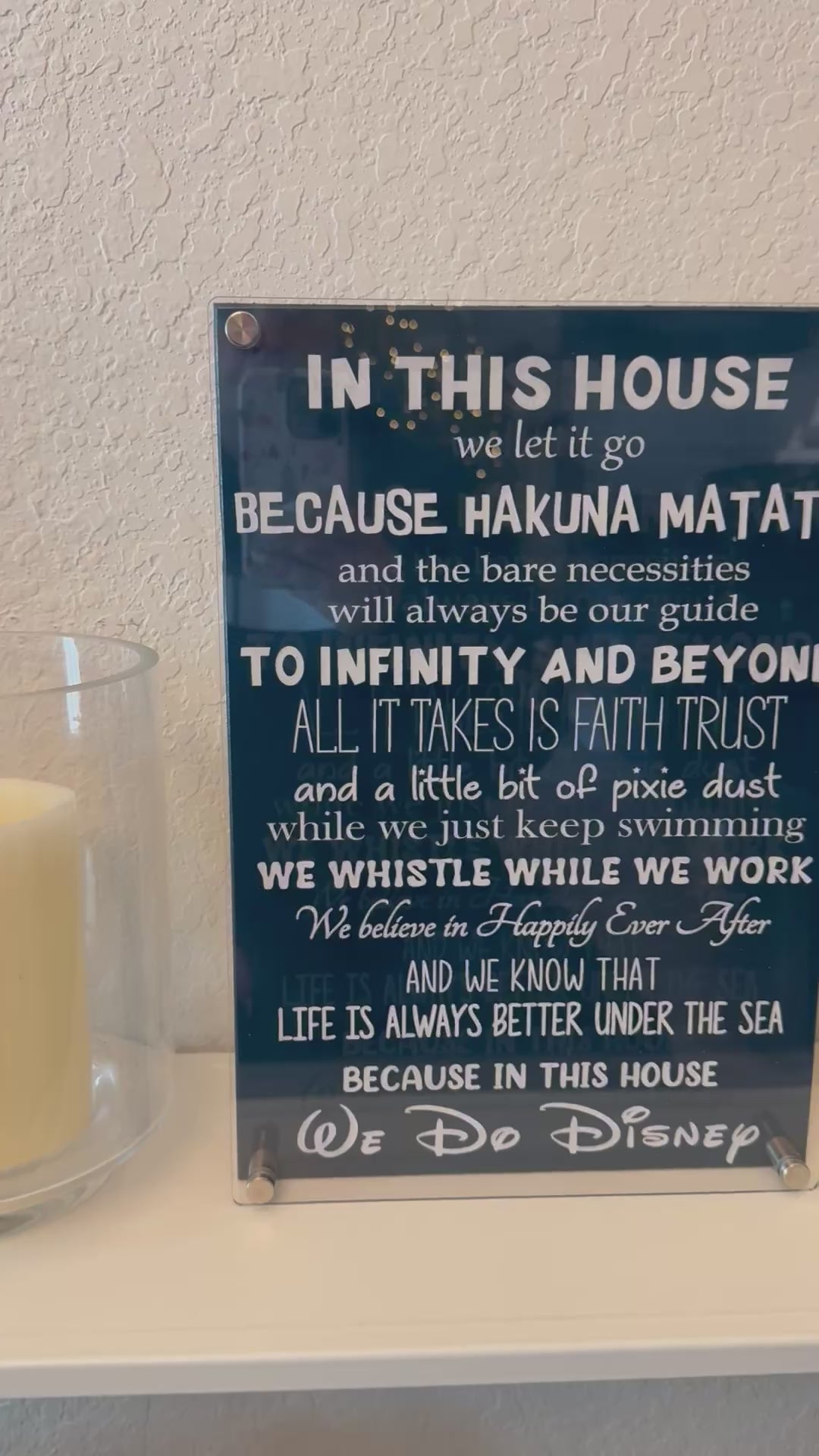 We Do Disney - Engraved Acrylic & Wood Sign