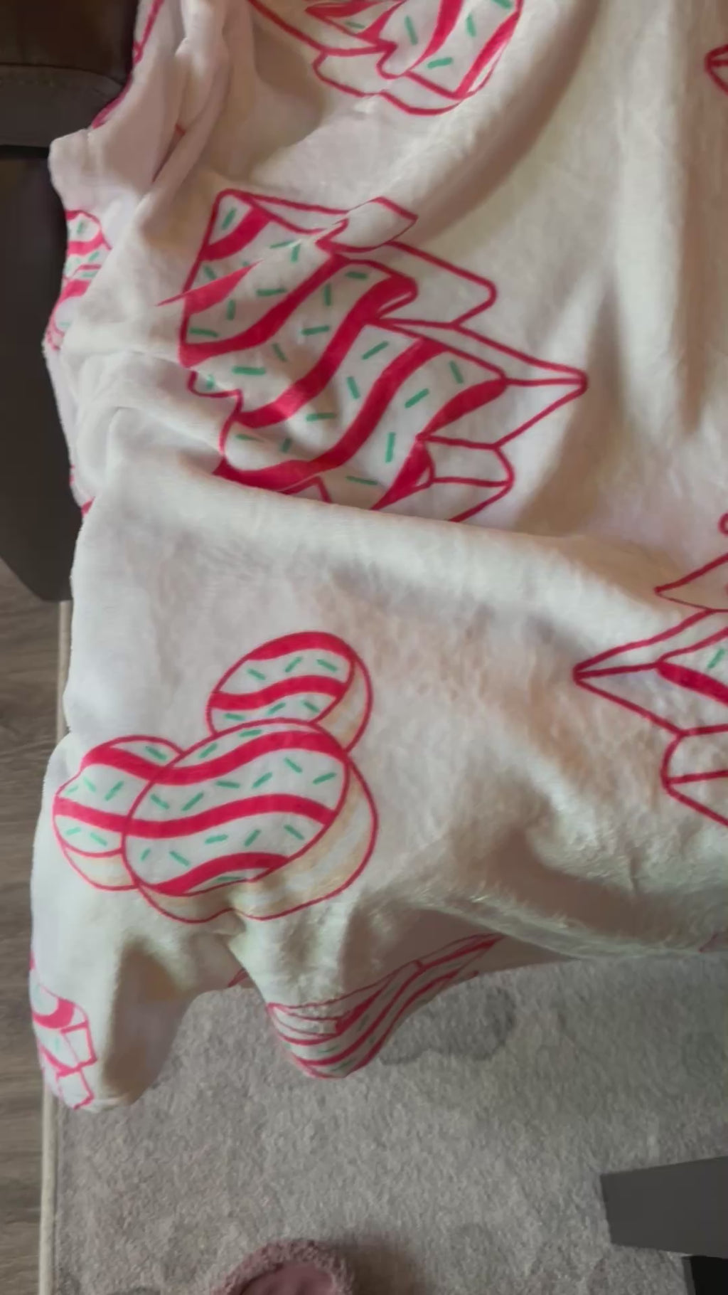 ✨ Mouse Cookie Tree Blanket – Christmas