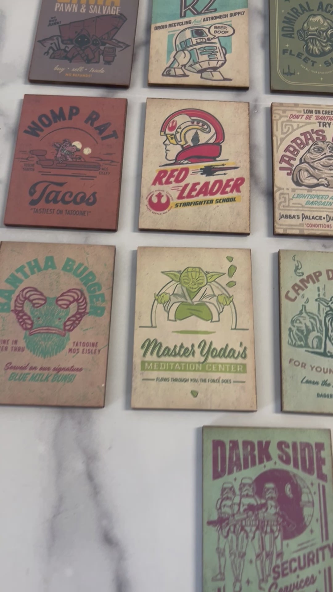 Galaxy Vintage Wood Magnets